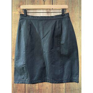 Amati Women’s 14 Genuine Leather Short Black Skirt Vintage
